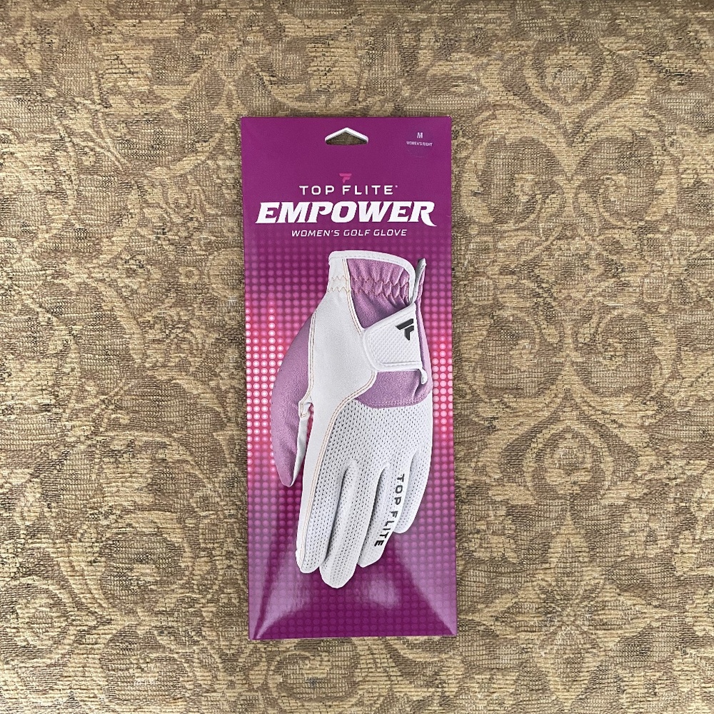 Women's White/Purple Golf Glove Size Medium